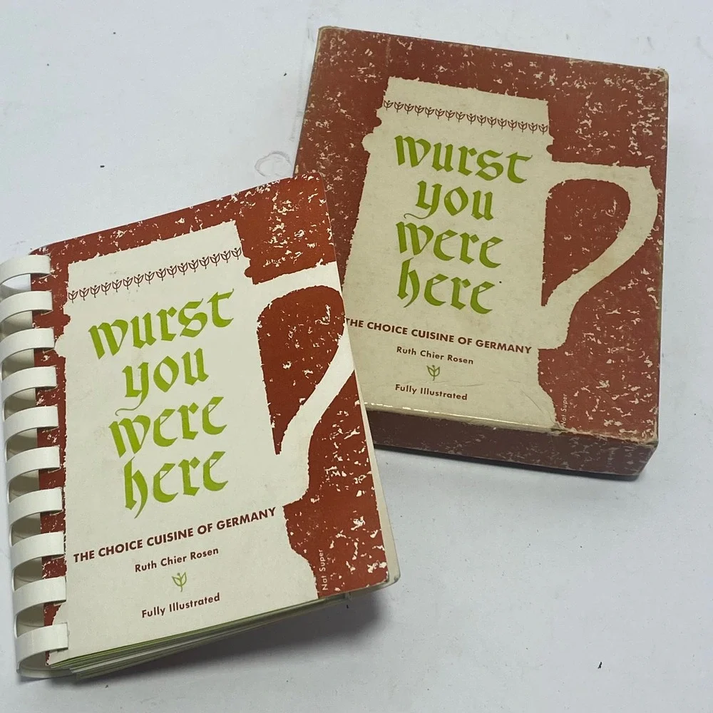 Richards Rosen Wurst You Were Here Cookbook Vintage 1958 German With Box